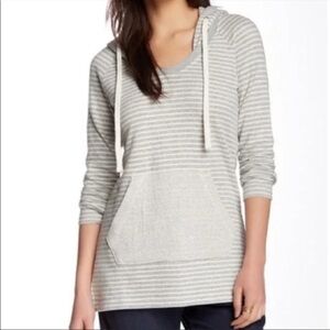 Standard James Perse Gray Striped Sweatshirt Hoodie Size 4   XL  Extra Large